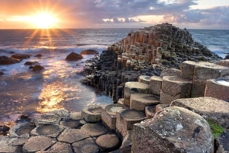Giant s causeway Sunset